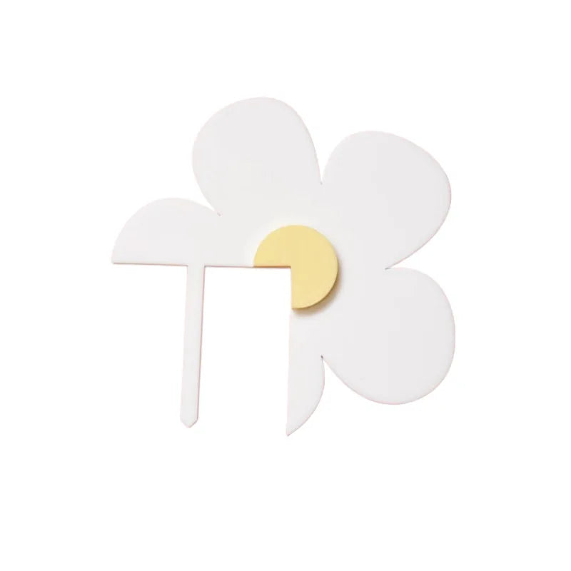 Ins Flower Cake Topper Acrylic Flower Cake Topper Spring for Mother's Day Birthday Wedding Party Cake Decoration
