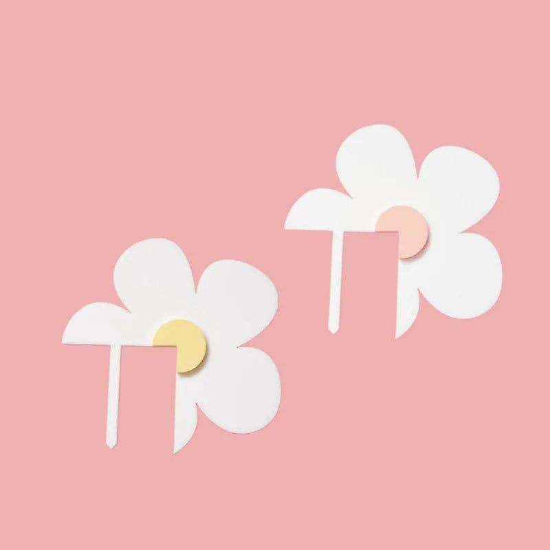 Ins Flower Cake Topper Acrylic Flower Cake Topper Spring for Mother's Day Birthday Wedding Party Cake Decoration