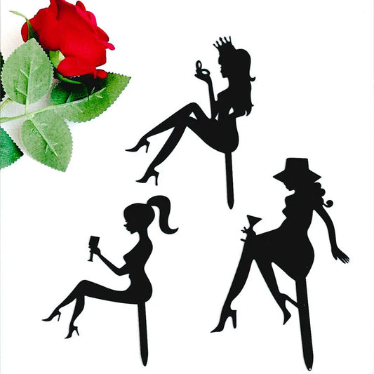 Gold Black Acrylic Happy Birthday Cake Topper High Heels Lady Girl Cake Toppers Dessert Birthday Cake Decorations Party Supplies